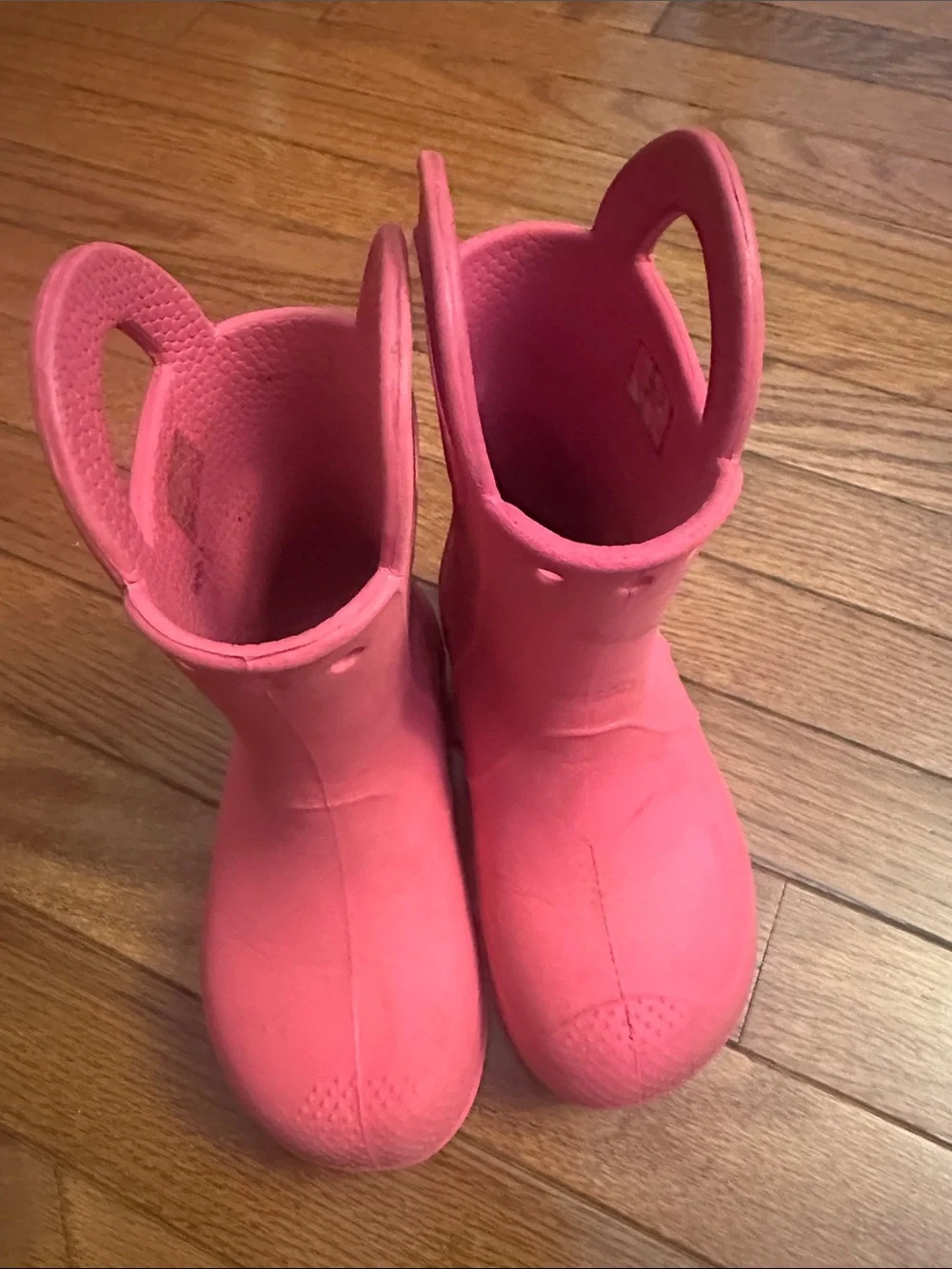 CROCS Kids Waterproof Pink Pull-On Rain Boots